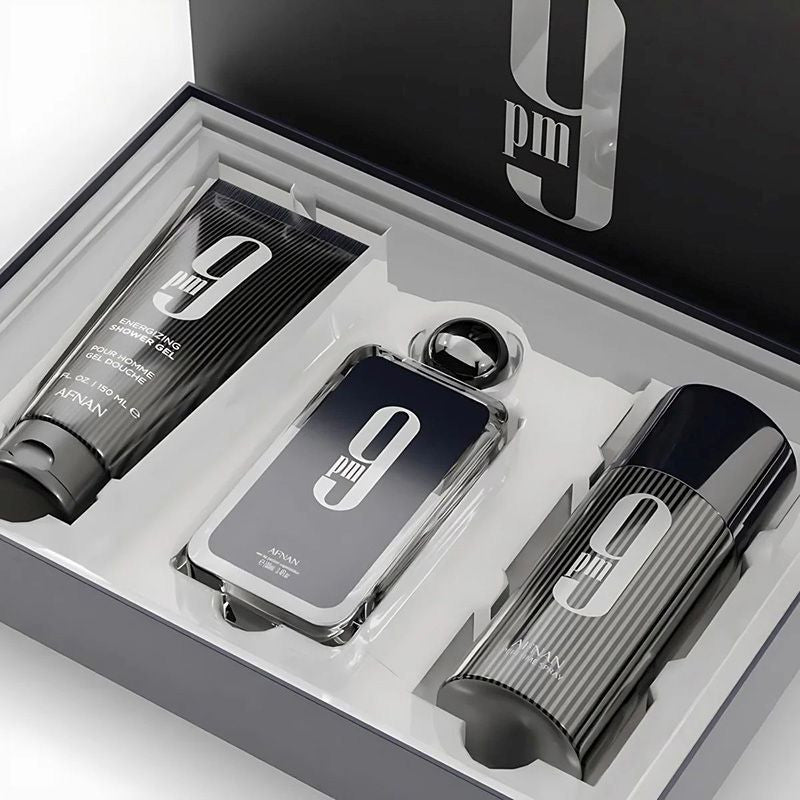 Afnan 9 PM Homme SET - EDP  100 ml + shower gel 150 ml +  deodorant 150 ml